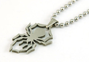 Spider Figure Stainless Steel Mens Pendant Necklace MP073-0