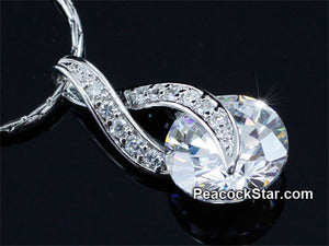 High Quality Spakling 3 Carat CZ Created Stone Pendant & Necklace XN399-0