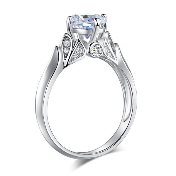 925 Sterling Silver Wedding Promise Anniversary Ring 1.25 Ct Created Diamond Jewelry XFR8259-0