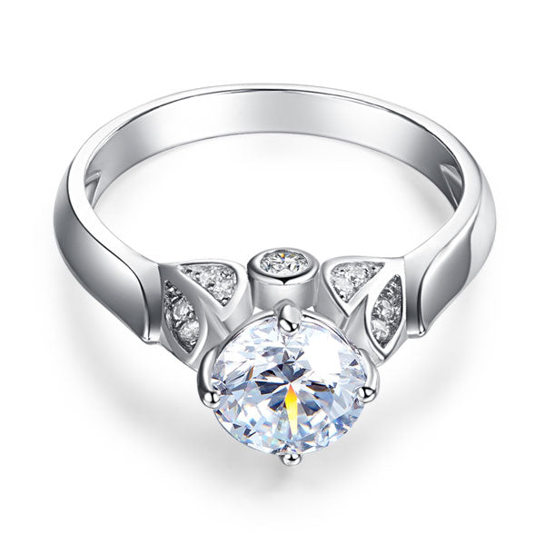 925 Sterling Silver Wedding Promise Anniversary Ring 1.25 Ct Created Diamond Jewelry XFR8259-3