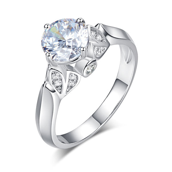 925 Sterling Silver Wedding Promise Anniversary Ring 1.25 Ct Created Diamond Jewelry XFR8259-1