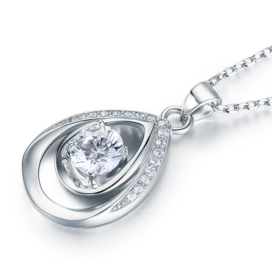 1 Carat Round Cut 925 Sterling Silver Bridesmaid Pendant Necklace Jewelry XFN8026-1