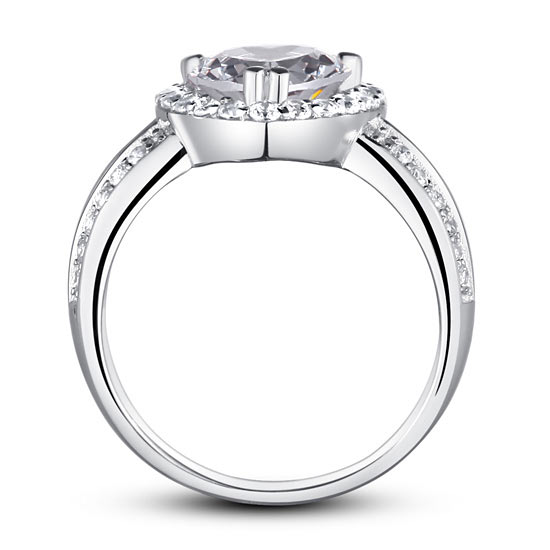 2 Carat Heart Cut Created Diamond 925 Sterling Silver Wedding Anniversary Ring XFR8011-3