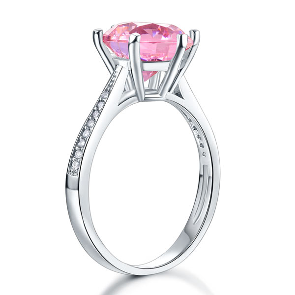925 Sterling Silver Wedding Engagement Ring 3 Carat Created Diamond Jewelry XFR8210-2