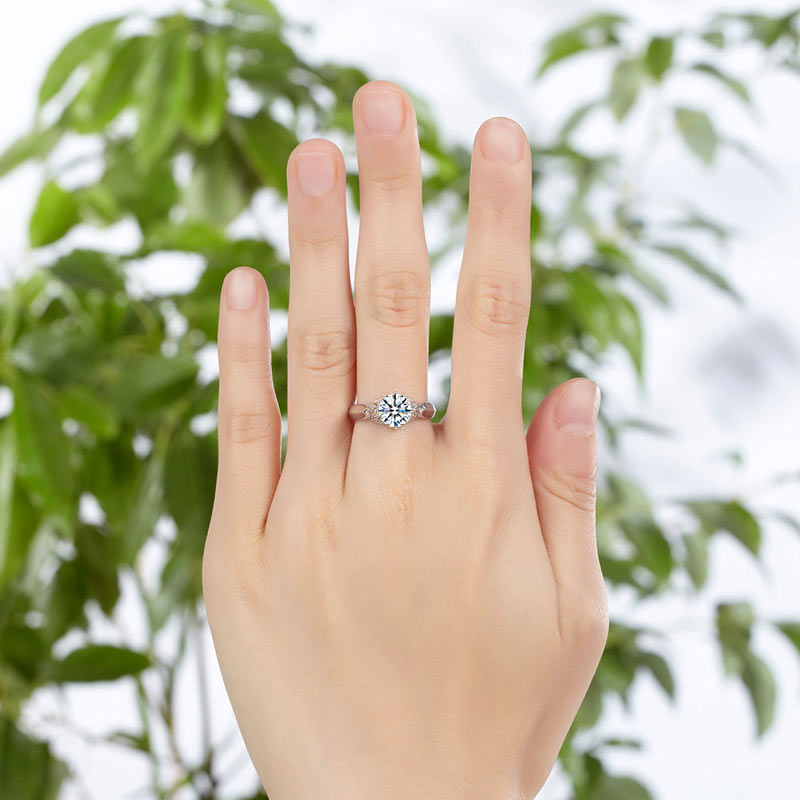 925 Sterling Silver Wedding Promise Anniversary Ring 1.25 Ct Created Diamond Jewelry XFR8259-2