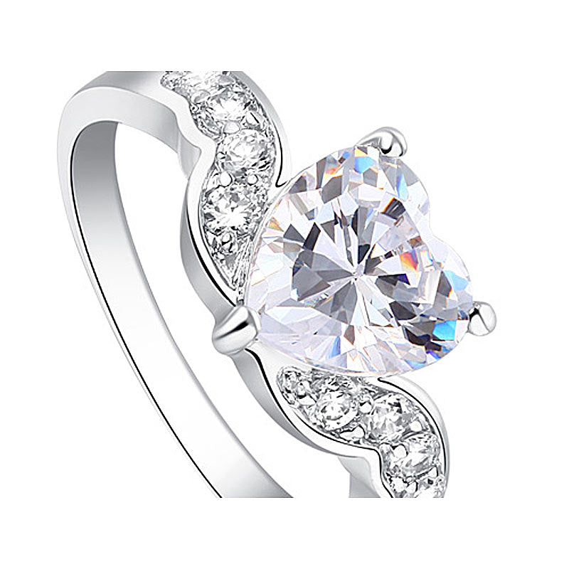 2 Carat Sparkling Heart CZ Created Diamond Ring XR194-3